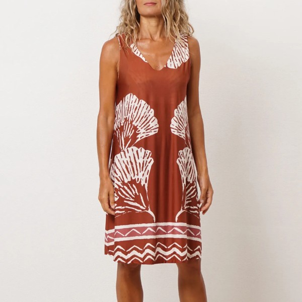 vestido estampado em malha fria