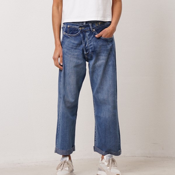 calça de balão em ganga vintage