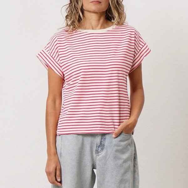 tshirt de riscas jacquard