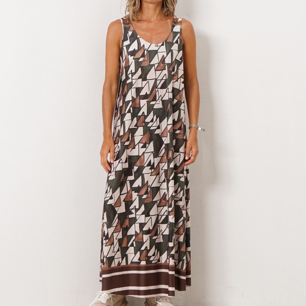 vestido evasé em malha fria