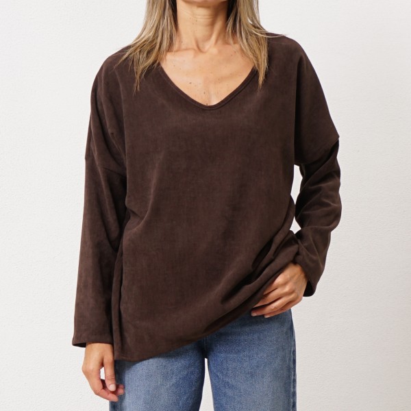 blusa de veludo