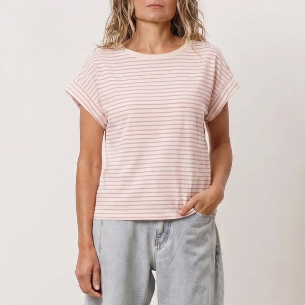 tshirt de riscas jacquard