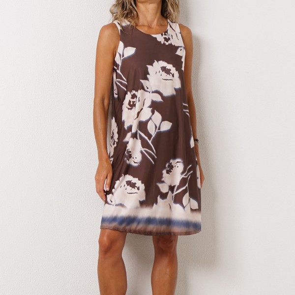 vestido evasé em malha fria