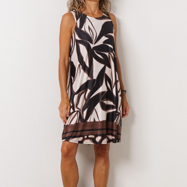 vestido evasé em malha fria