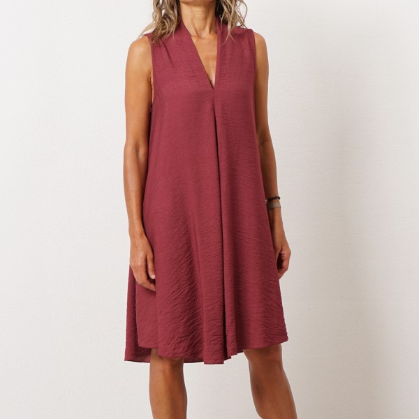 vestido em crepe c/ prega