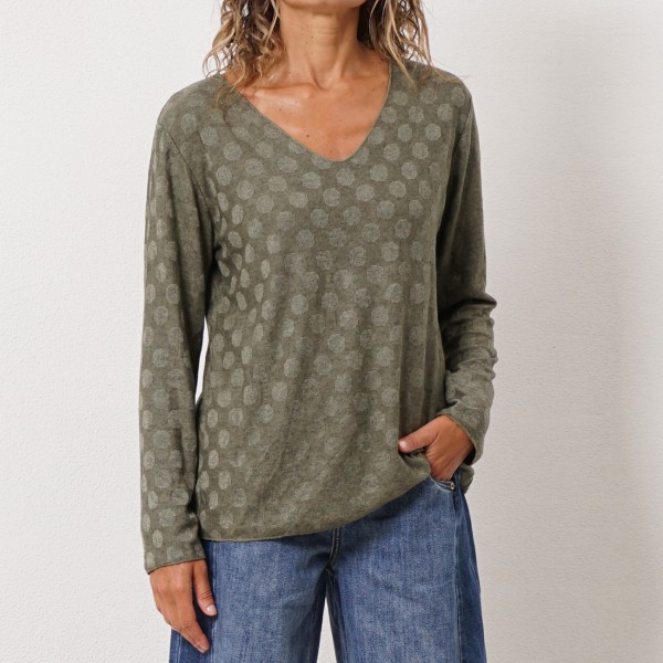 camisola de malha (falso liso)