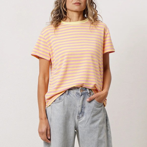 tshirt de riscas em viscose (raport)